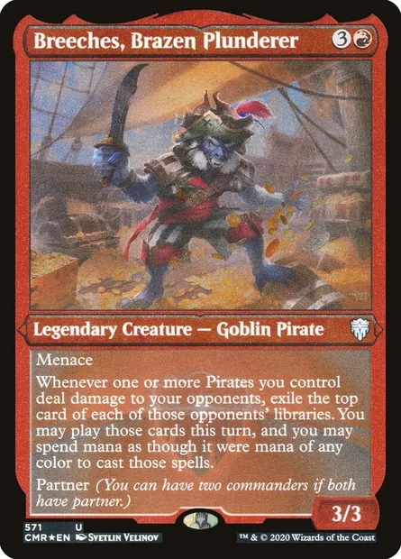 Breeches, Brazen Plunderer, Magic card CMR 571 — Commander Legends set