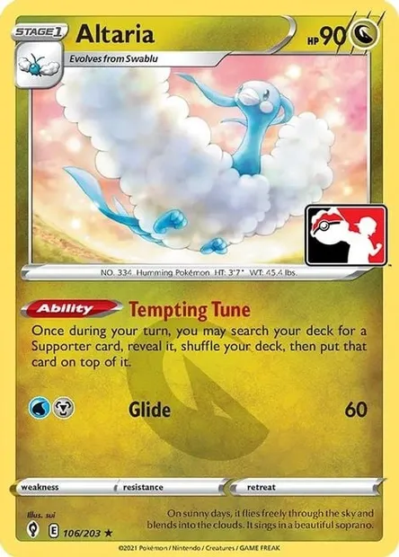 Altaria, Pokémon card PPS 122-2 — Play! Pokémon Prize Pack Series set