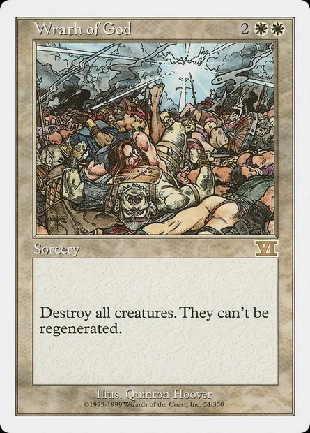 Wrath of God, Magic card 6ED 54 — Classic Sixth Edition set