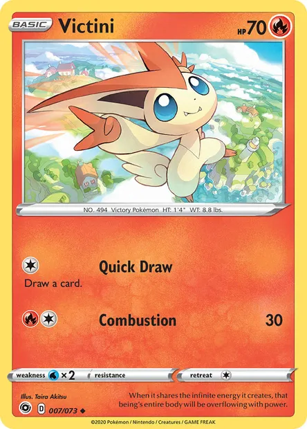 Victini, Pokémon card CPA 7 — Champion's Path set