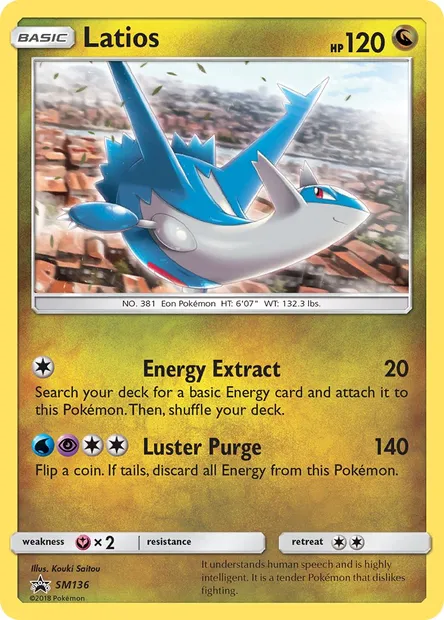 Latios, carte Pokémon SM 136 — extension Promo SM