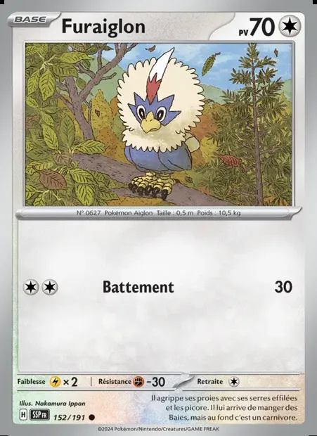 Furaiglon, carte Pokémon SSP 152 — extension Étincelles Déferlantes