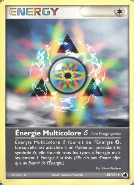 Énergie Multicolore δ, carte Pokémon DF 88 — extension EX Île des Dragons