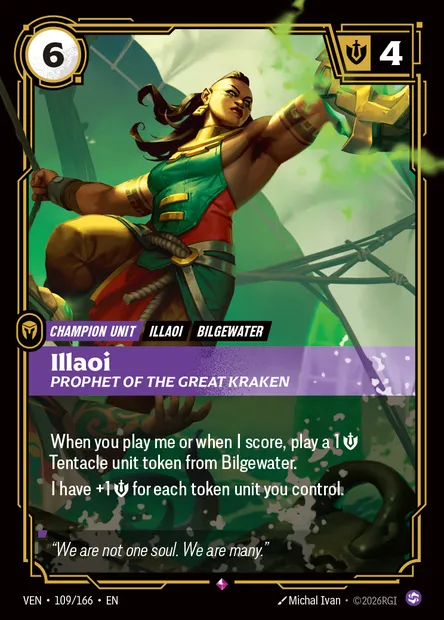 Illaoi, carte Riftbound VEN 109 — extension Vendetta