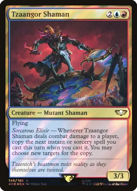 Chaman Tzaangor, carte Magic 40K 146★ — extension Warhammer 40,000 Commander