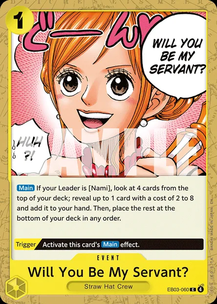 Will You Be My Servant?, One Piece card EB03-060 — ONE PIECE HEROINES EDITION set