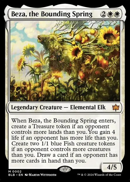 Beza, the Bounding Spring, Magic card BLB 2 — Bloomburrow set