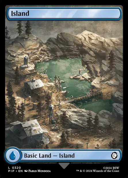 Island, Magic card PIP 320 — Fallout set