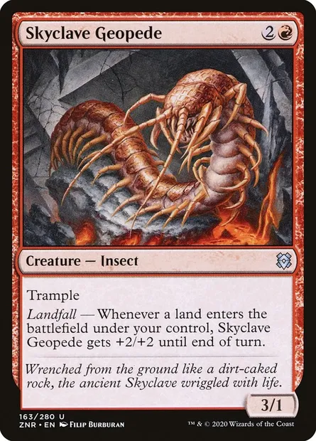 Skyclave Geopede, Magic card ZNR 163 — Zendikar Rising set