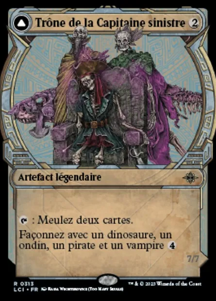 Trône de la Capitaine sinistre // La Capitaine sinistre, carte Magic LCI 313 — extension The Lost Caverns of Ixalan