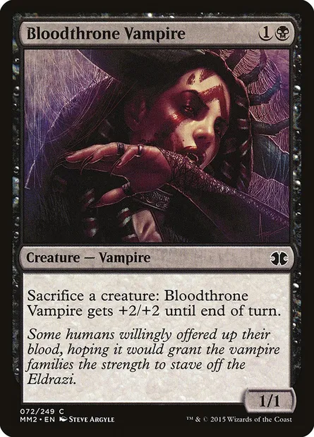 Bloodthrone Vampire, Magic card MM2 72 — Modern Masters 2015 set