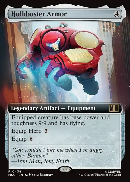 Hulkbuster Armor, Magic card MSC 438 — Marvel Super Heroes Commander set