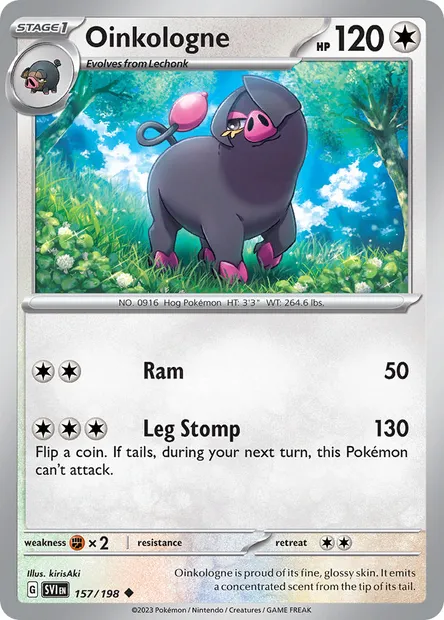 Oinkologne, Pokémon card SVI 157 — Scarlet & Violet set
