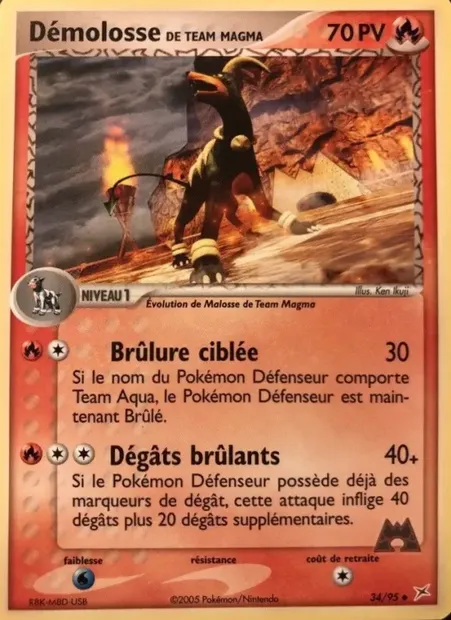 Démolosse de Team Magma, carte Pokémon MA 34 — extension EX Team Magma vs Team Aqua