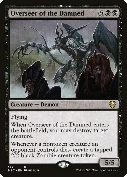 Overseer of the Damned, Magic card MIC 127 — Midnight Hunt Commander set