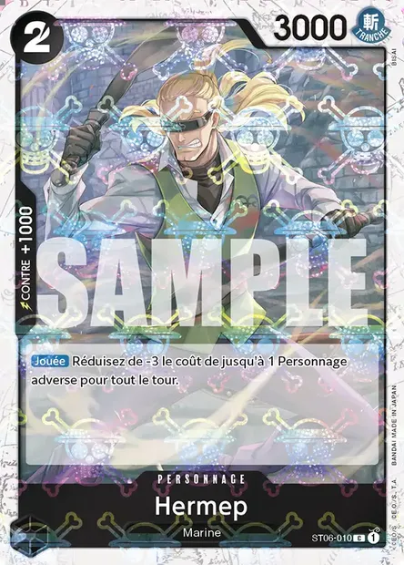 Hermep, carte One Piece ST06-010 — extension Absolute Justice