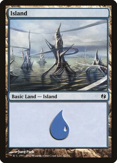 Island, Magic card DDI 42 — Duel Decks: Venser vs. Koth set