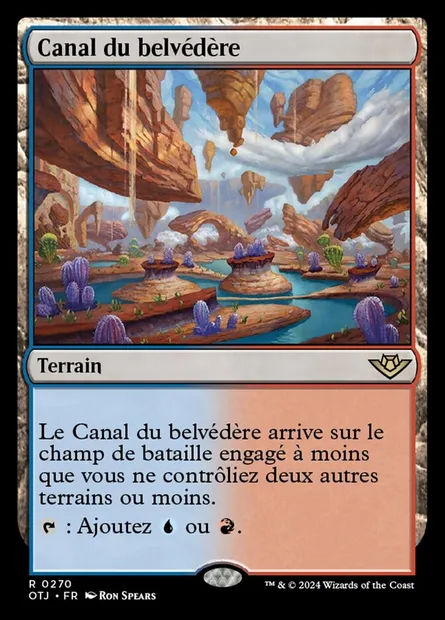 Canal du belvédère, carte Magic OTJ 270 — extension Outlaws of Thunder Junction