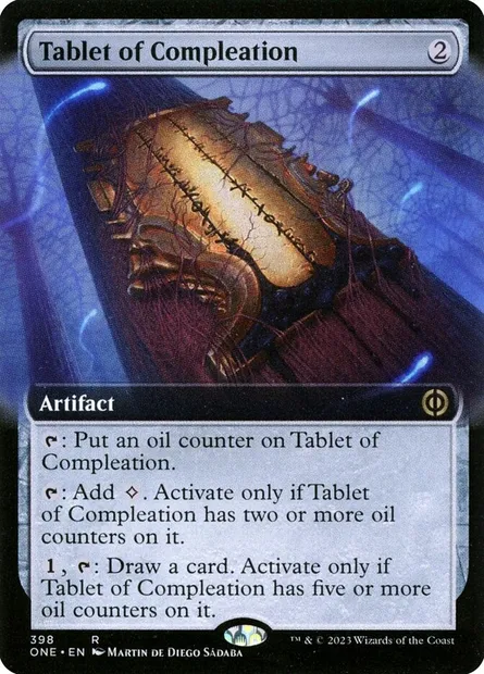 Tablet of Compleation, Magic card ONE 398 — Phyrexia: All Will Be One set