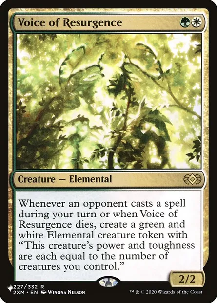 Voix du renouveau, carte Magic PLST 2XM-227 — extension The List
