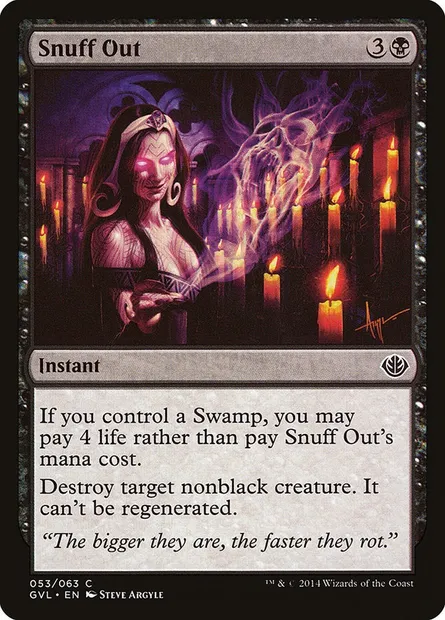 Snuff Out, Magic card GVL 53 — Duel Decks Anthology: Garruk vs. Liliana set
