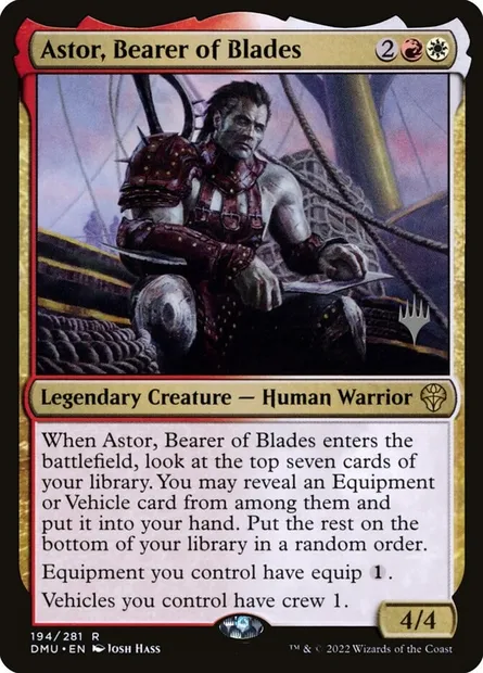 Astor, porteur de lames, carte Magic PDMU 194p — extension Dominaria United Promos