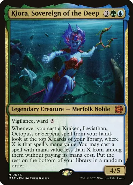 Kiora, Sovereign of the Deep, Magic card MAT 35 — March of the Machine: The Aftermath set