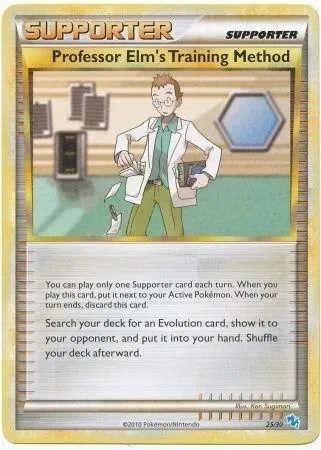Professor Elm's Training Method, Pokémon card TK4G 025 — HS Trainer Kit (Gyarados) set