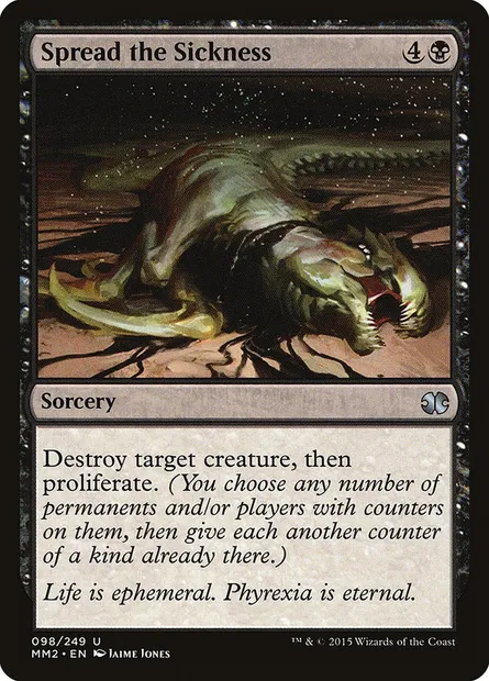 Répandre la maladie, carte Magic MM2 98 — extension Modern Masters 2015