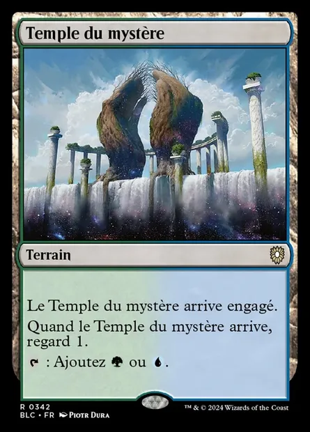 Temple du mystère, carte Magic BLC 342 — extension Bloomburrow Commander
