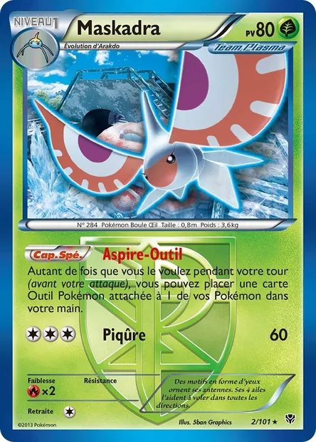 Maskadra, carte Pokémon PLB 2 — extension Explosion Plasma