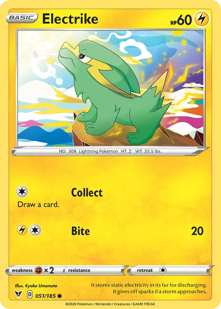 Electrike, Pokémon card VIV 51 — Vivid Voltage set