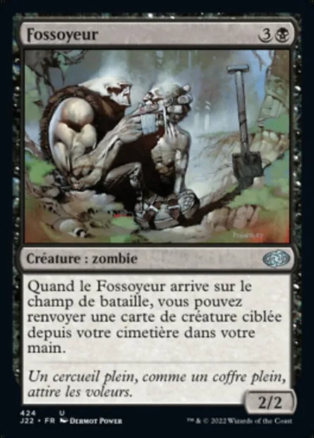 Fossoyeur, carte Magic J22 424 — extension Jumpstart 2022