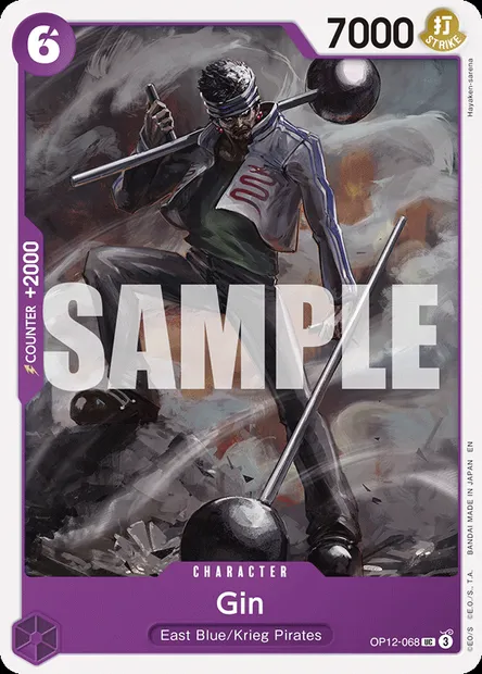 Gin, One Piece card OP12-068 — LEGACY OF THE MASTER set