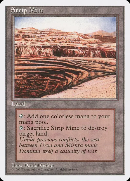 Strip Mine, Magic card 4ED 363 — Fourth Edition set