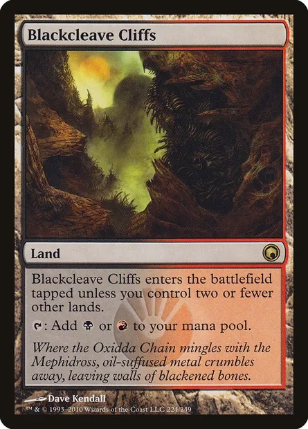 Blackcleave Cliffs, Magic card SOM 224 — Scars of Mirrodin set
