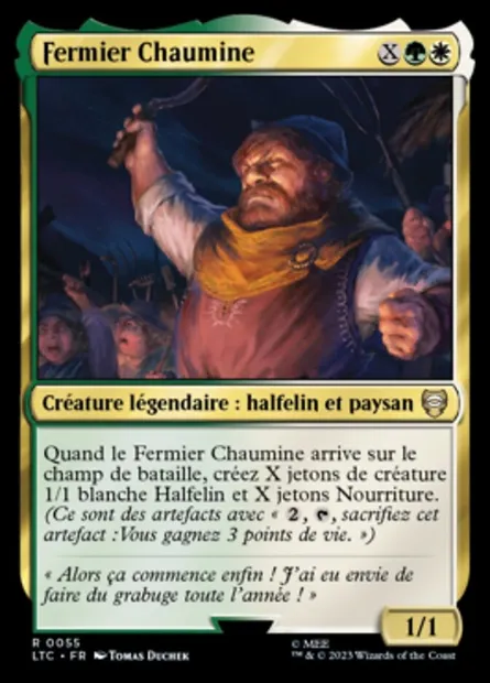 Fermier Chaumine, carte Magic LTC 55 — extension Tales of Middle-earth Commander