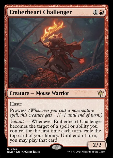 Emberheart Challenger, Magic card BLB 133 — Bloomburrow set