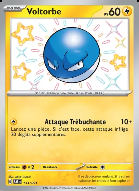 Voltorbe, carte Pokémon PAF 133 — extension Destinées de Paldea