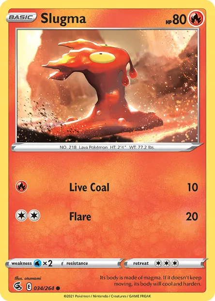Slugma, Pokémon card FST 34 — Fusion Strike set