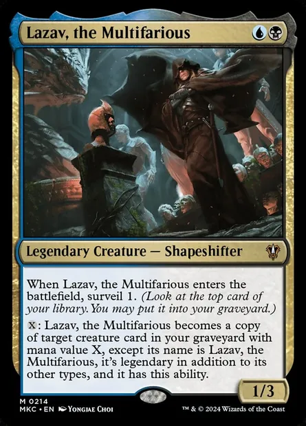 Lazav, the Multifarious, Magic card MKC 214 — Murders at Karlov Manor Commander set