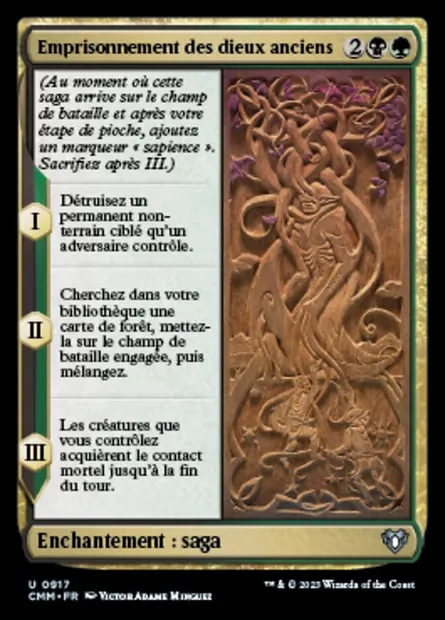 Emprisonnement des dieux anciens, carte Magic CMM 917 — extension Commander Masters