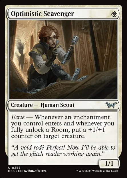 Optimistic Scavenger, Magic card DSK 288 — Duskmourn: House of Horror set