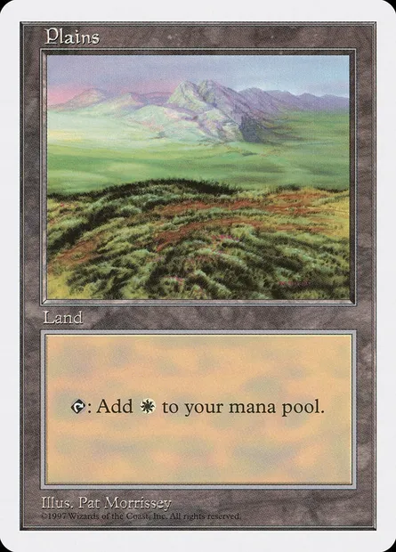 Plains, Magic card 5ED 433 — Fifth Edition set