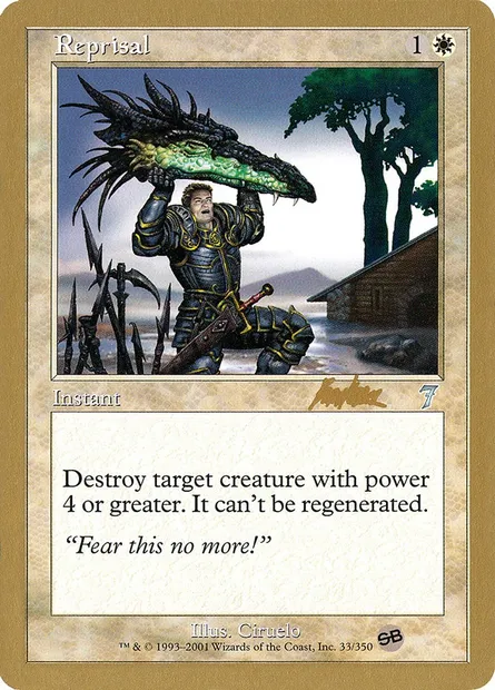 Reprisal, Magic card WC02 bk33sb — World Championship Decks 2002 set
