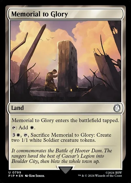Memorial to Glory, Magic card PIP 799 — Fallout set