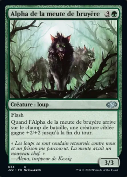 Alpha de la meute de bruyère, carte Magic J22 634 — extension Jumpstart 2022