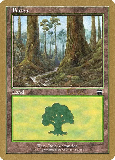Forest, Magic card WC01 jt349 — World Championship Decks 2001 set