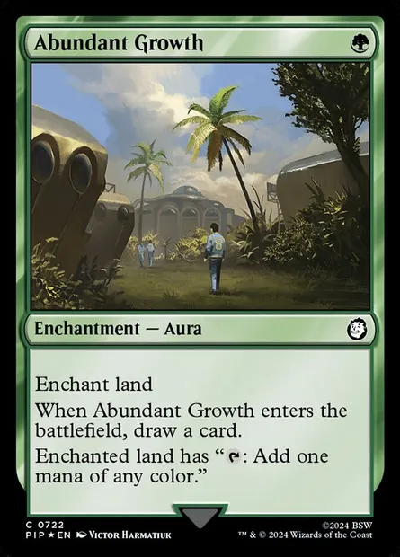 Abundant Growth, Magic card PIP 722 — Fallout set