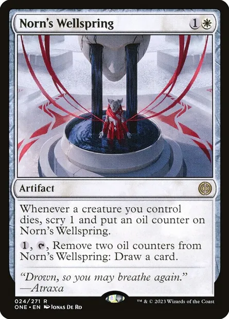 Norn's Wellspring, Magic card ONE 24 — Phyrexia: All Will Be One set
